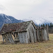 Murnauer Moos  verfallene Hütte im Murnauer Moos; Moosberg : verfallen, Hütte, Murnauer Moos, Moosberg, Bayern, Berge, Landschaft, Natur, Moor, köchel