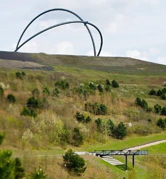 Halde Hoheward mit Horizontalobservatorium aus süd-westlicher Sicht